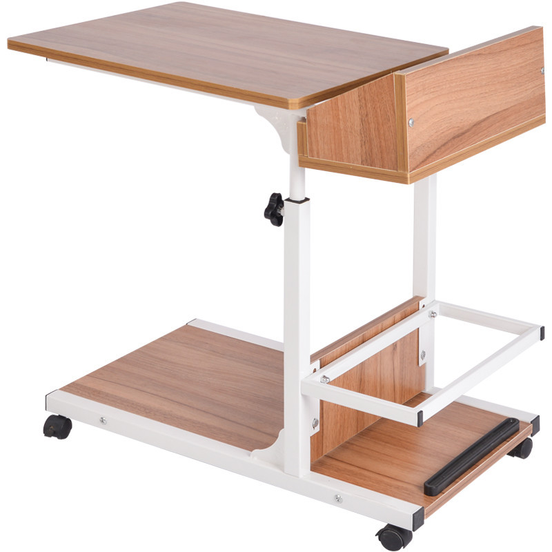 JOYLOVE Computer Table Adjustable Portable Laptop Desk Rotate Laptop Bed Table Can Be Lifted Standing Desk With Storage Shelf