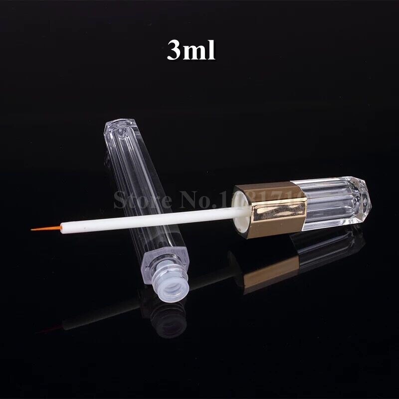 10/30/50PCS 3ml Acrylic Eye Liner Packaging Pen Eyelash Growth Liquid Tube Empty Lip liner Pen Eyeliner Bottle with Thin Brush