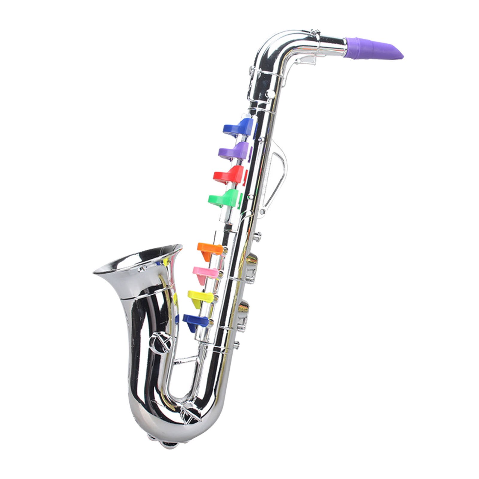 Saxofoon Mini 8 Notes Abs Metallic Musical Wind Instrumenten Voor Party Leeftijden 3 + Kids