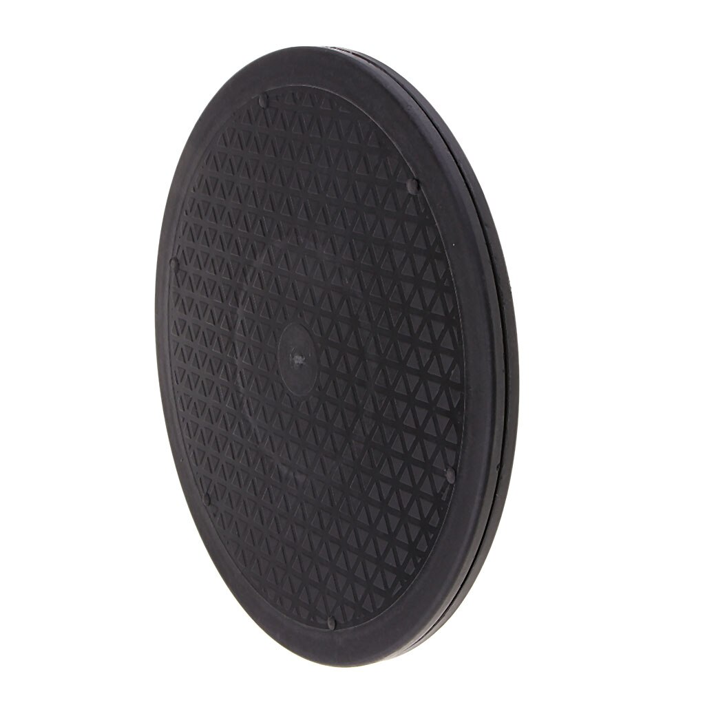 12 Inch Heavy Duty Rotating Swivel Steel Ball Bearings Stand for Monitor TV Turntable Lazy Susans Black Round Shape