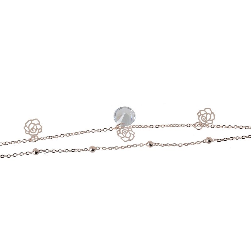 Tobillera de flores rosa para mujer, pulseras tobilleras baratas, pulsera de tobillo en la pierna, joyas para el pie, 1 Uds. Al por mayor
