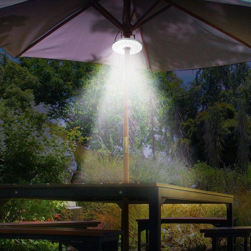 Udendørs 48 led skive paraply lys hjem have holdbar lampe sommerstang fiskeri lys justerbart telt gear tredje camping  b9 r 5