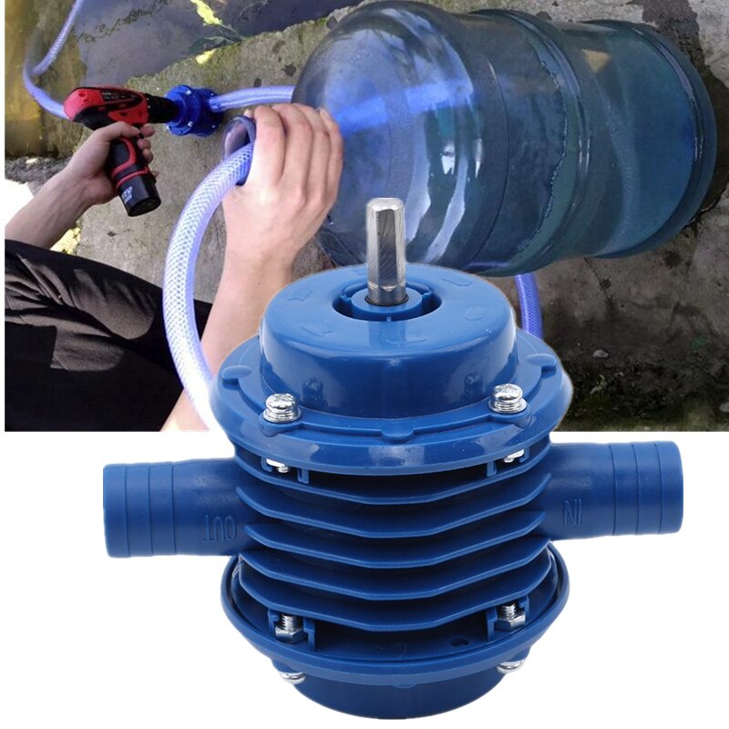 Mikro mini blå selvansugende dc pumping selvansugende centrifugalpumpe husstand lille pumpende hånd elektrisk bore vandpumpe