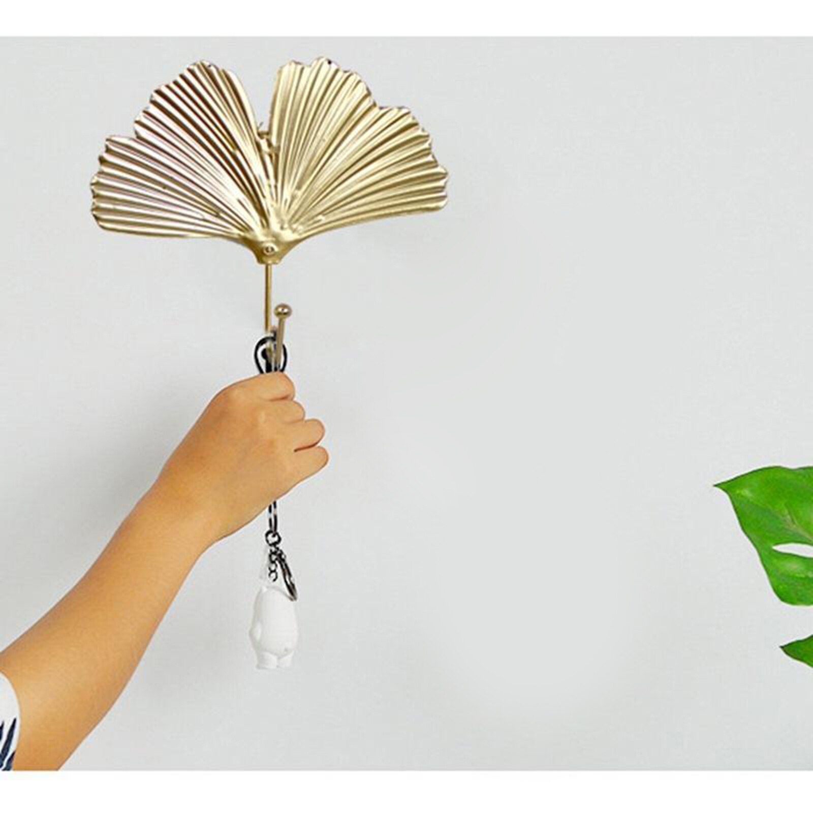 Gold Leaf Wall Hook Door Clothes Coat Hat Wall Hanger Kitchen Home Towel Hooks: Gold C