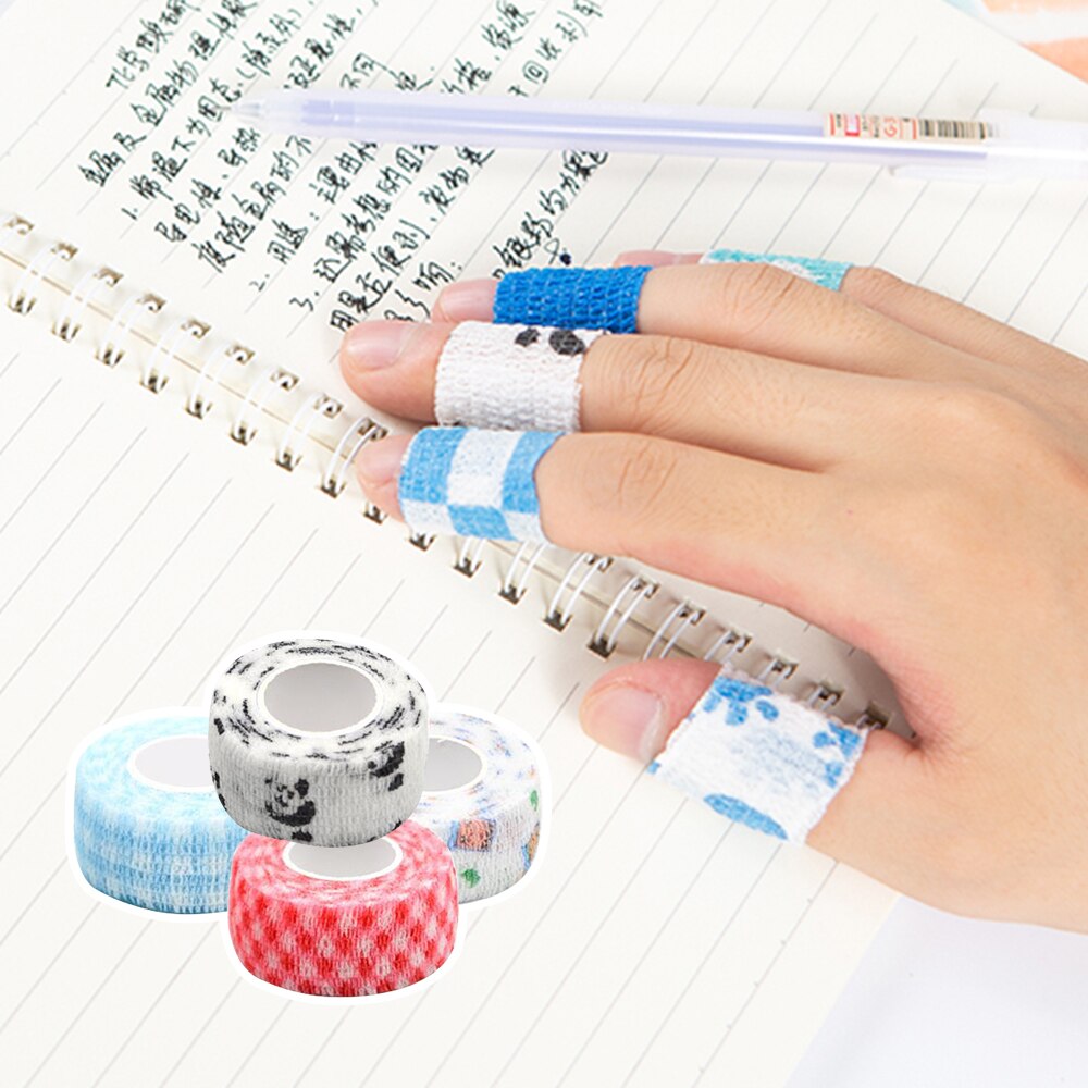 1 Roll Self Adherent Cohesive Wrap Bandage Non-Woven Bandage Calluses-Proof Breathable 1.0 Inch x 5 Yards for School Students