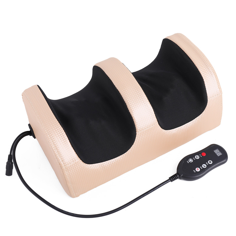 Máquina eléctrica de masaje de pies, vibradores Shiatsu de compresión para pies, rodillo amasador para aliviar el dolor en el pie, de estimulación muscular: Plata / Enchufe estadounidense