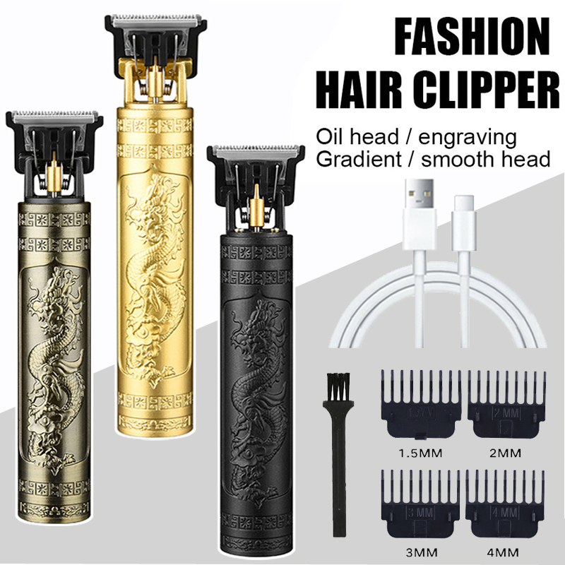 Cortadora de pelo Vintage T9, cortadora de pelo con carga rápida USB, cortadora de pelo eléctrica, Afeitadora portátil, peluquero