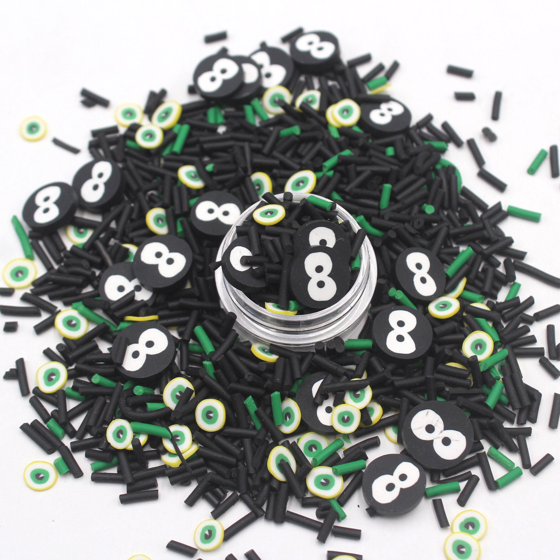 100g/Lot Halloween Series Pumkin Tree Mixed Clay Slices Soft Pottery Miniaure Sprinkles for DIY Crafts Filling Accessories: Group 11