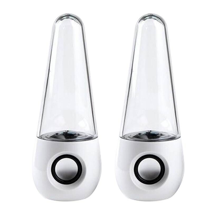 Draagbare Draadloze Dancing Water Speaker LED Light Fontein Speaker Home Party: WHITE