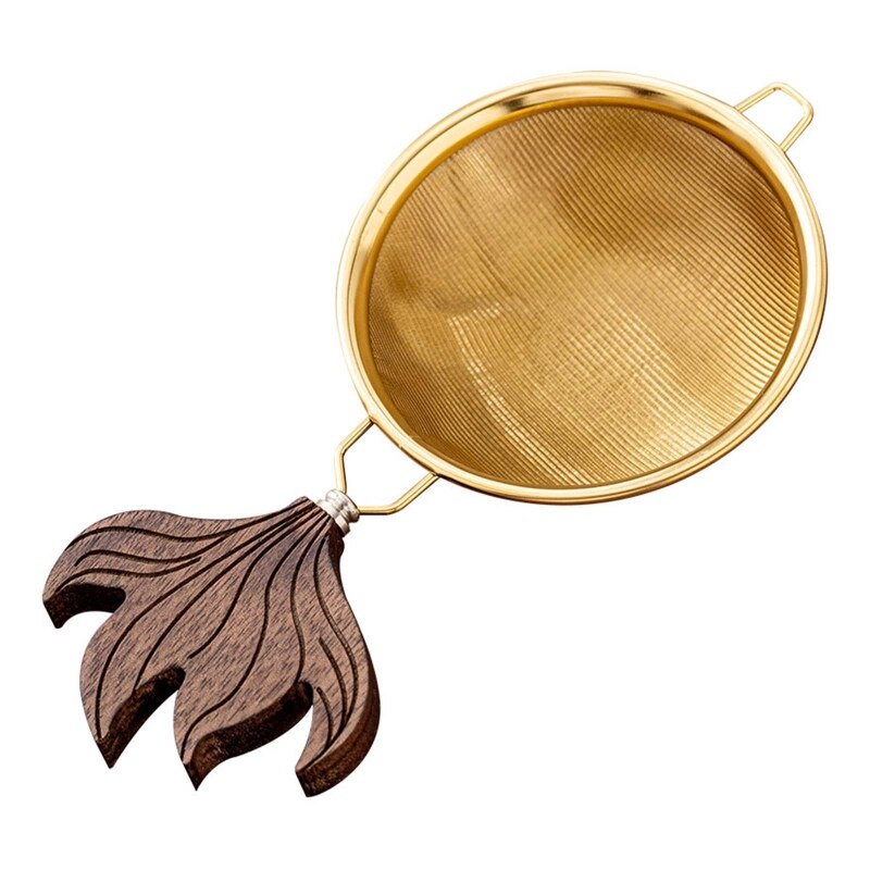 Stainless Steel Green Tea Infusers Tea Filter Tea Strainer Reusable Tea Diffuser: Gold