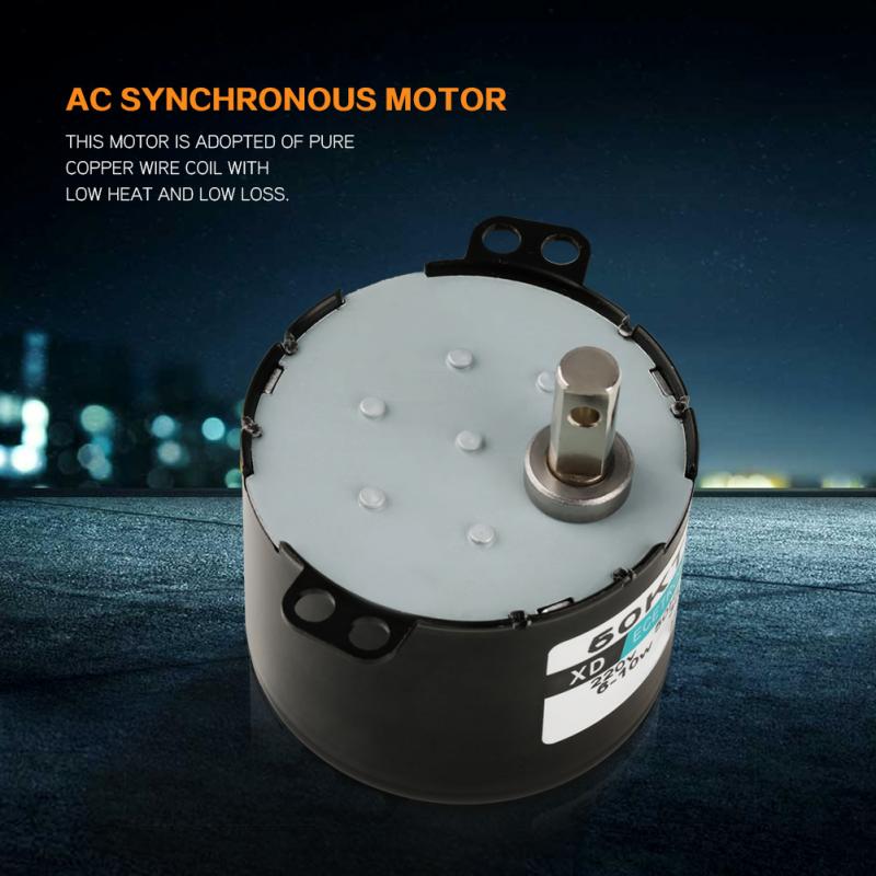 Ac synkronmotor ac-motor 220v 5-50 rpm miniatyr låghastighetsmotor stort kraftmoment synkronmotor cw/ccw