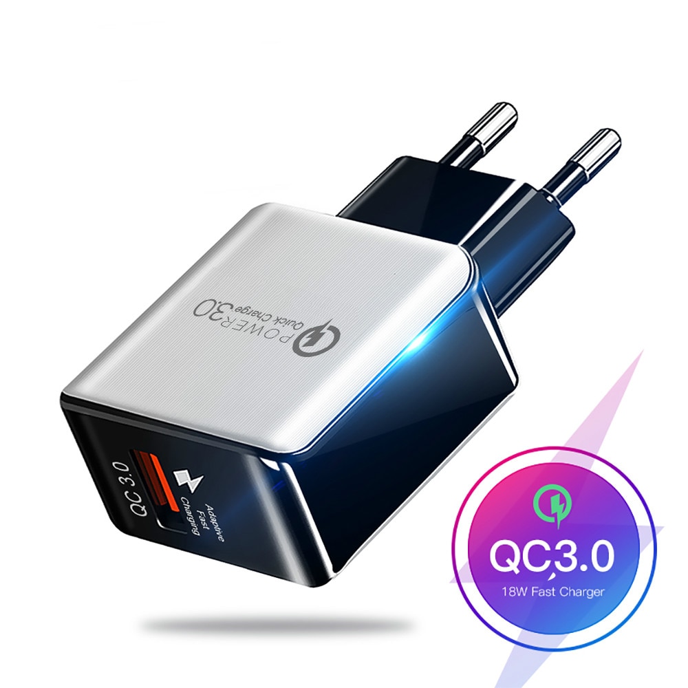 KSTUCNE Quick Charge 3.0 USB Charger 18W QC3.0 QC Fast Charging Multi Plug Mobile Phone Charger For iPhone Samsung Xiaomi Huawei