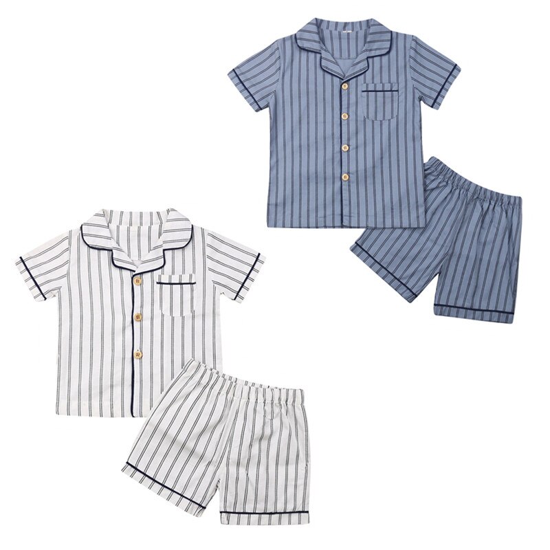 2-7Years Criança Kid Boy Homewear Sleepwear Shirt + Calças Curtas Pijama Pijamas Roupas