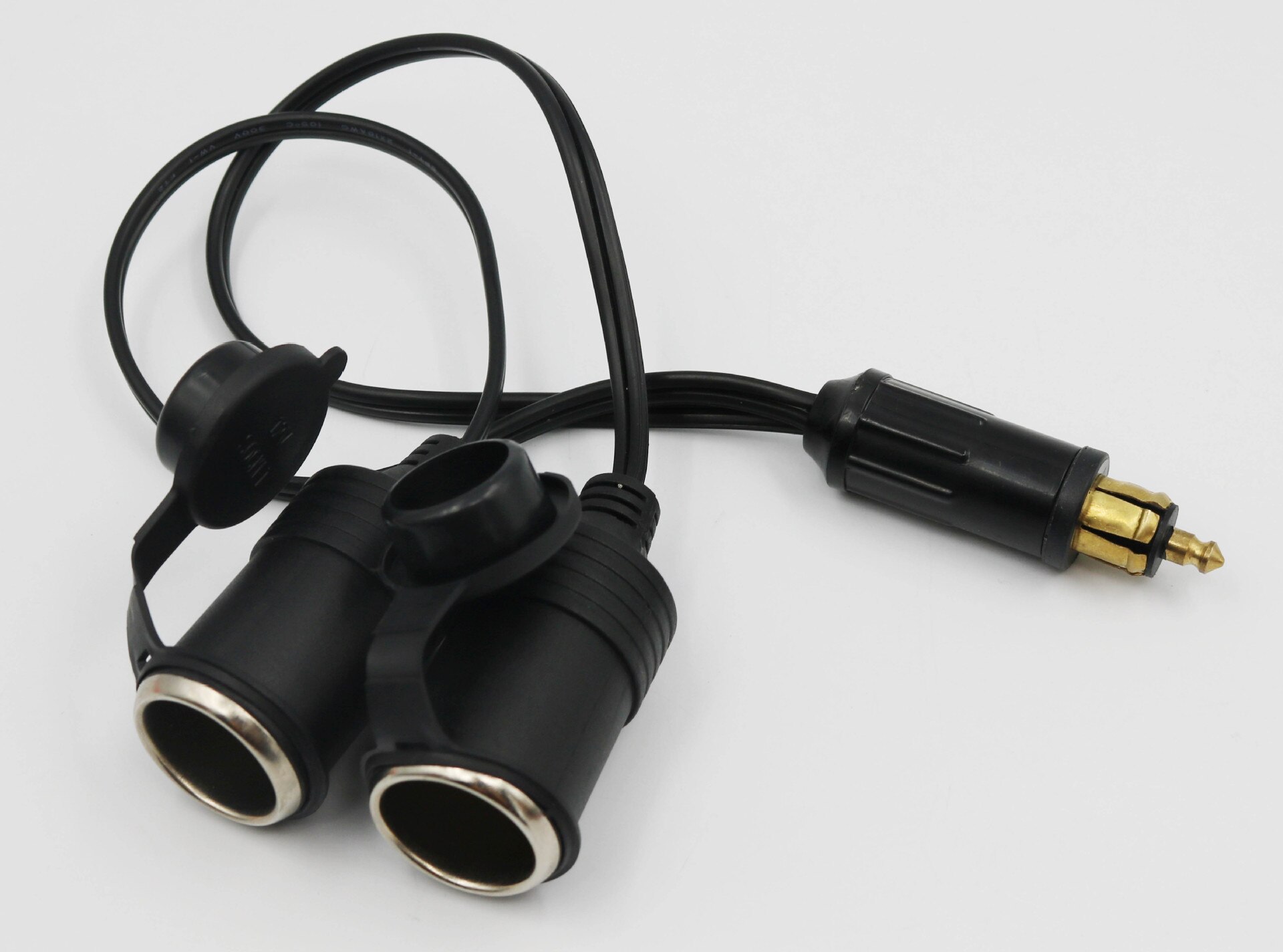 Hella(Din) to Dual Standard Cigarette Lighter Adapter - Cable extension (Not Suitable for Cars)