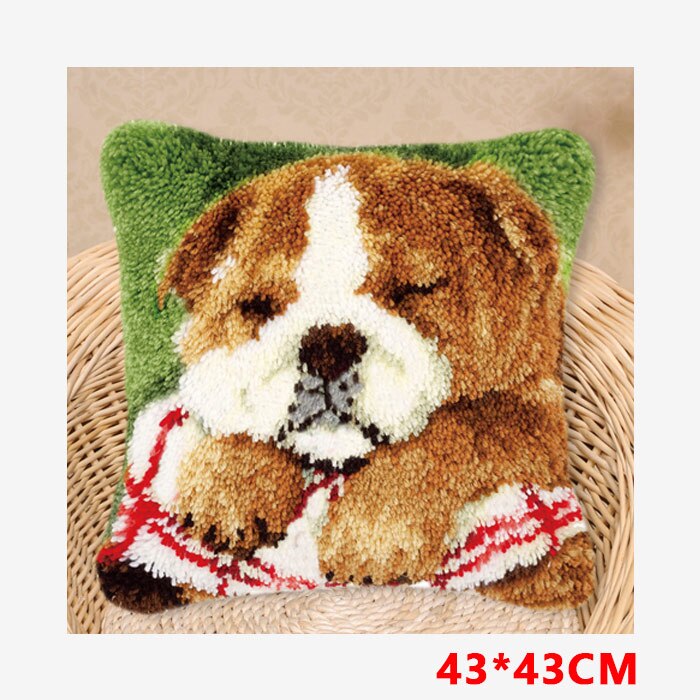 Animals Latch Hook Kit Knooppakket Smyrna Button Package Klink Haak Knoopkussen Pakket Button Pad Package Handwerken Knooppakket: BZ252-43-43