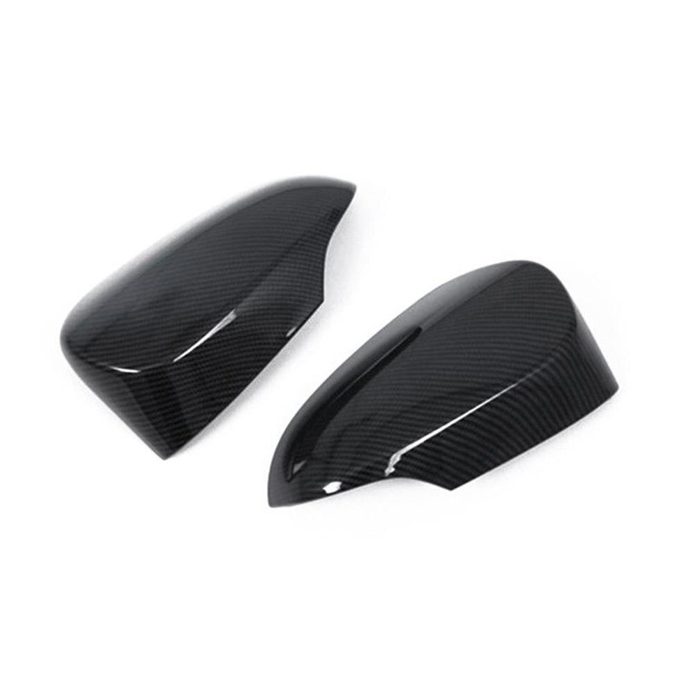 Auto Zijspiegel Trim Voor Bmw X5 X6 E70 E71 2007-2013 Een Paar Carbon Fiber/Abs Spiegel Cover Car Side Achteruitkijkspiegel Cap Cover Vervanging (Color : 1 UK