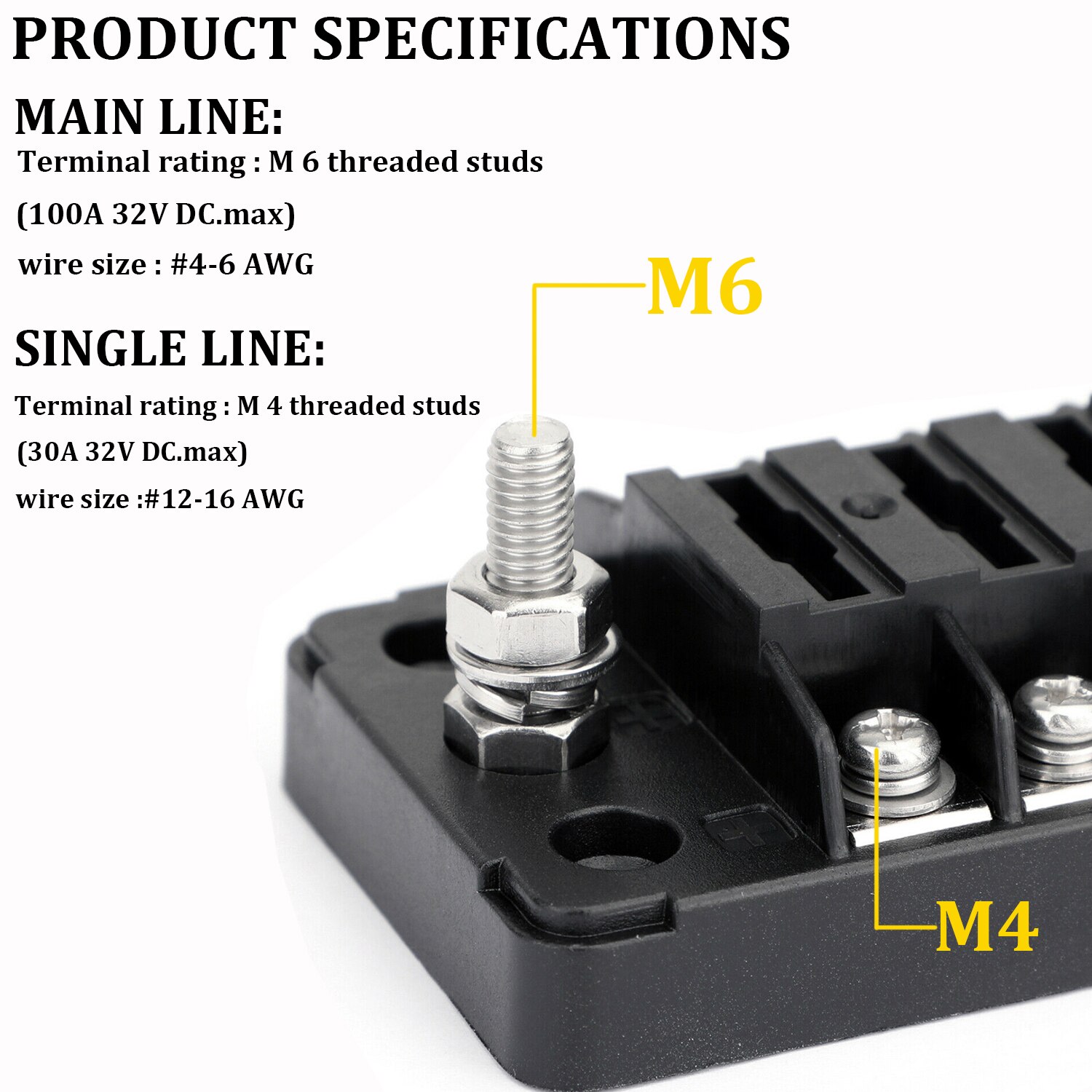 12 Way Blade Fuse Box Block Holder Met Negatieve Bus Met Grond Waterdichte Bescherming Cover Sticker Voor 12V/24V Auto Boot