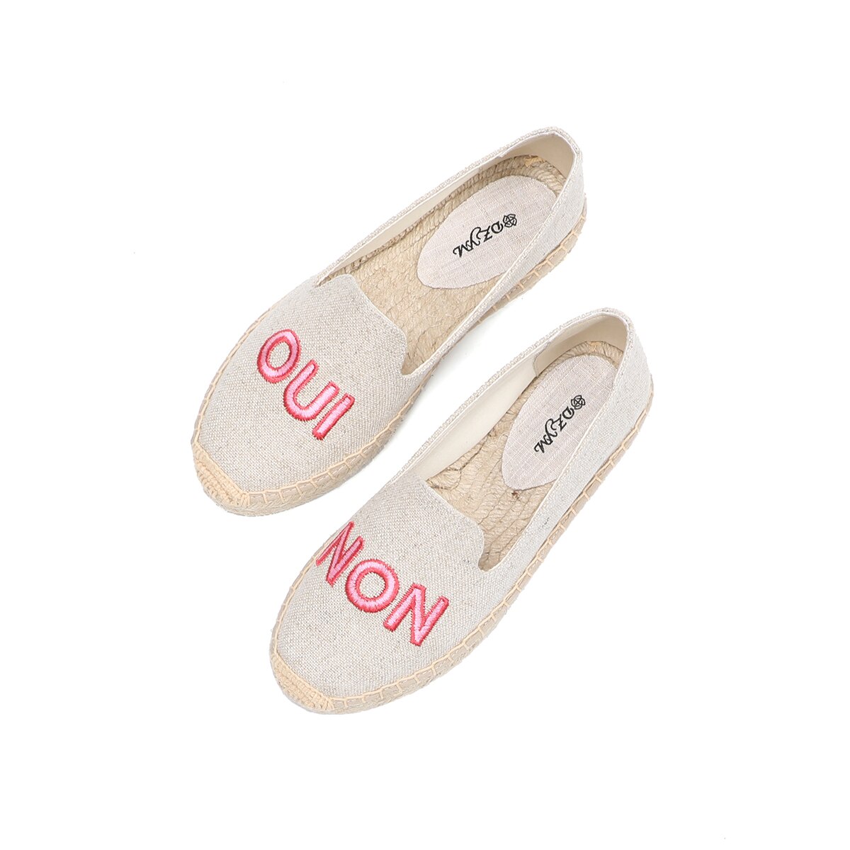 2021 Floral rush vendita diretta piattaforma piatta canapa punta tonda gomma Slip-on Zapatillas Mujer Casual Sapatos espadrillas per
