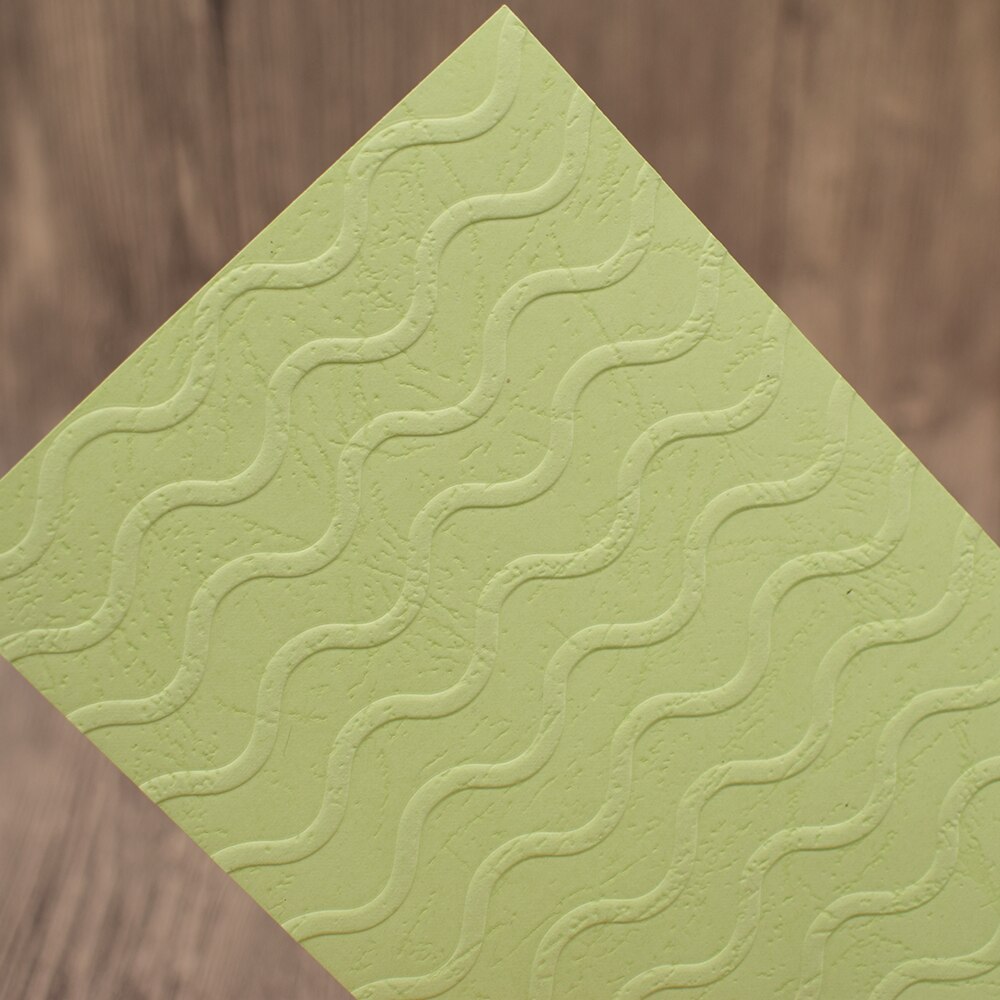 Wave Line Pattern Plastic Embossing Folder Stencil Template For Scrapbooking Photo Album Paper Card Background Decoration