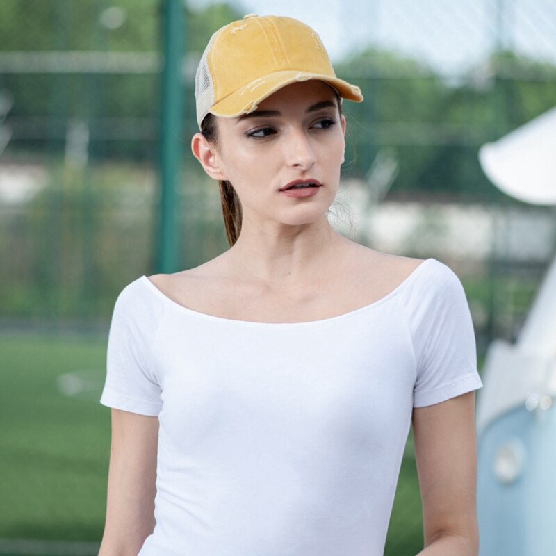 Coda di cavallo Berretto Da Baseball Sport All'aria Aperta SnapbackBreathable Protezione UV Parasole Maglia Papà Cappello Regolabile Hip Hop Cappelli