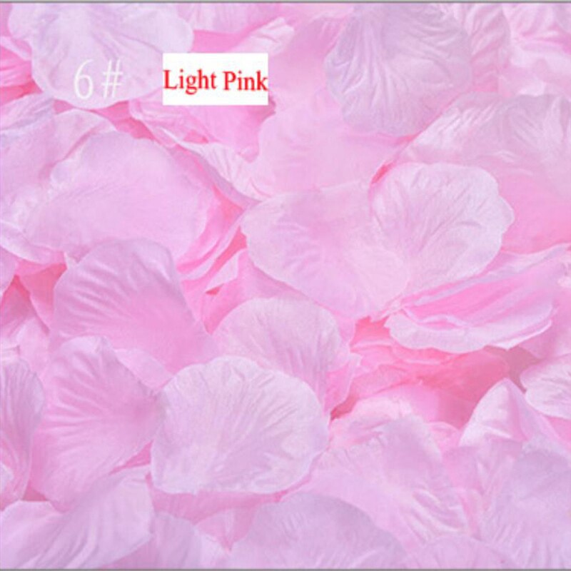 500 stk / parti silke rosenblade til bryllupsfest fødselsdag dekoration romantiske kunstige rosenblade bryllup blomst rosenblomst: Lyserød