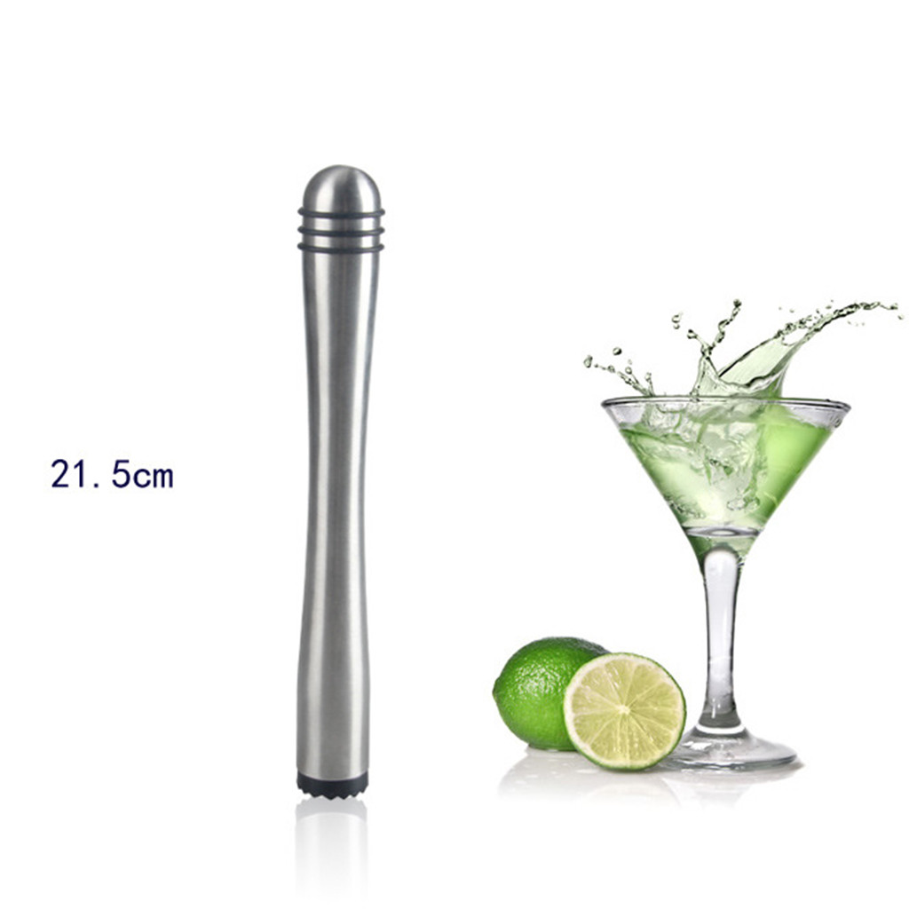 Diy Drank Fruit Muddlers Rvs & Plastic Zware Cocktail Muddler Gebroken Ijs Stok Bar Tool J #17