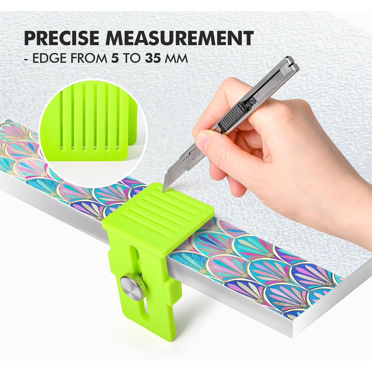 Ehdis vinylfolie randmes snijhulpmiddel voor het tinten van autoruiten, precisiesnijmal voor het afsnijden van randen, meubelbekleding