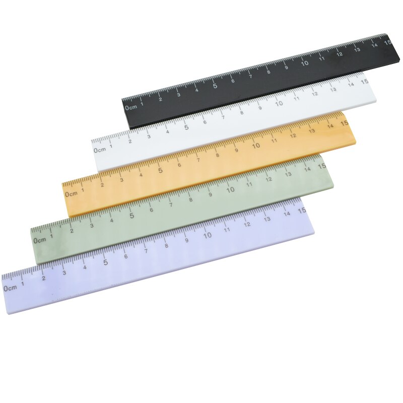 15 CM Scale Solid Color Straight Ruler Plastic Scrapbooking DIY Drawing Tools School Office Supplies