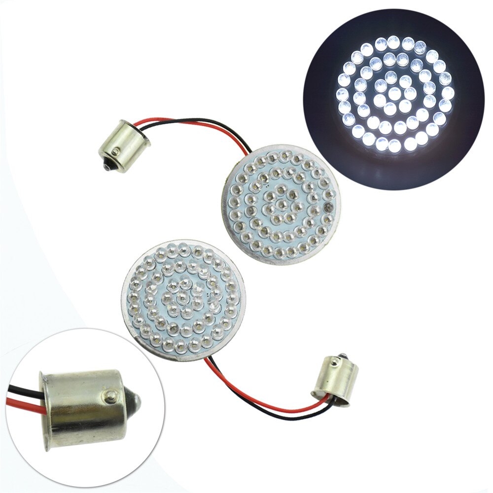 Motorcykel kula blinkers blinkljus lampa 1156 1157 vita bärnstensröda led insatser lampor 2 st för harley dyna sportster