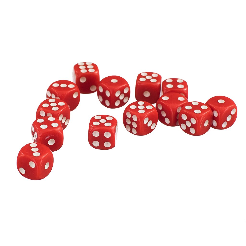 50X12 Mm Opaque Zes Zijdig Spot Dice Games D6 Rpg Entertainment Gokken Dice Party Games Levert accessoires