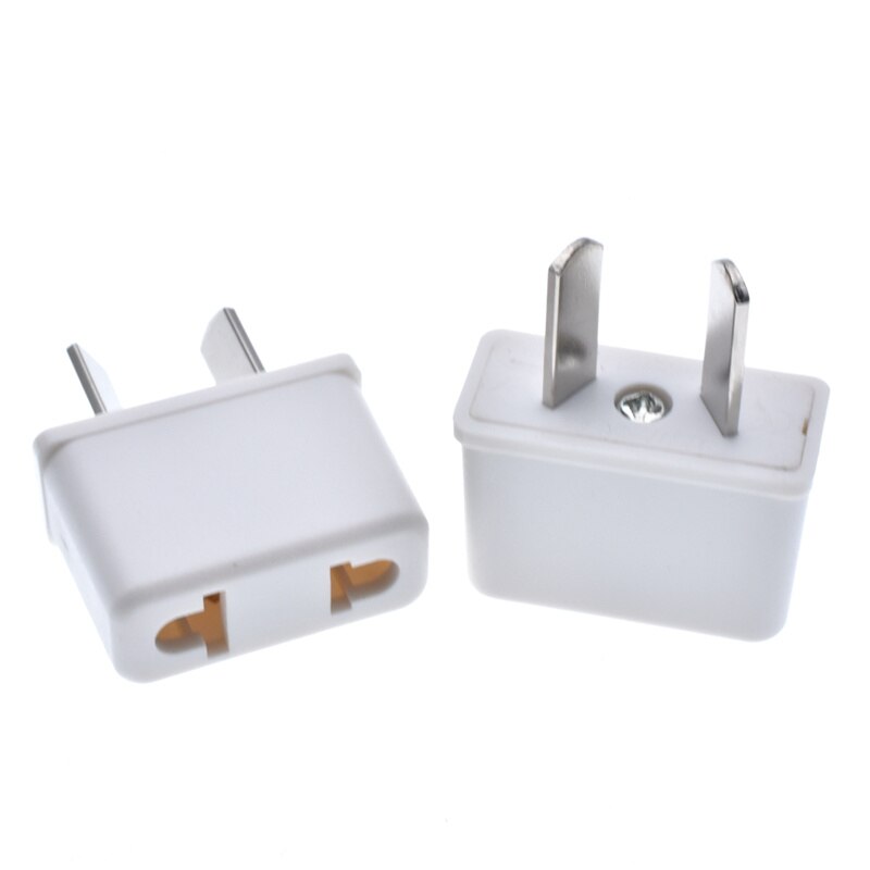10 X AU 2 Pin Mini Adapter Change EU /US/Japan Plug Max. 250V 6A White: White