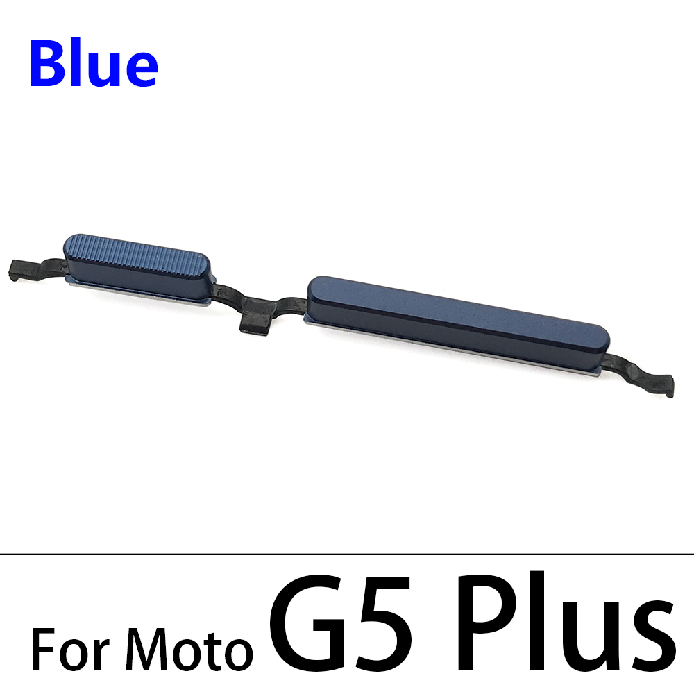 20pcs/lot, Side Power Key + Volume Button For Motorola Moto G6 Play G4 G5 G5S G6 Plus Side Key: G5 plus Blue