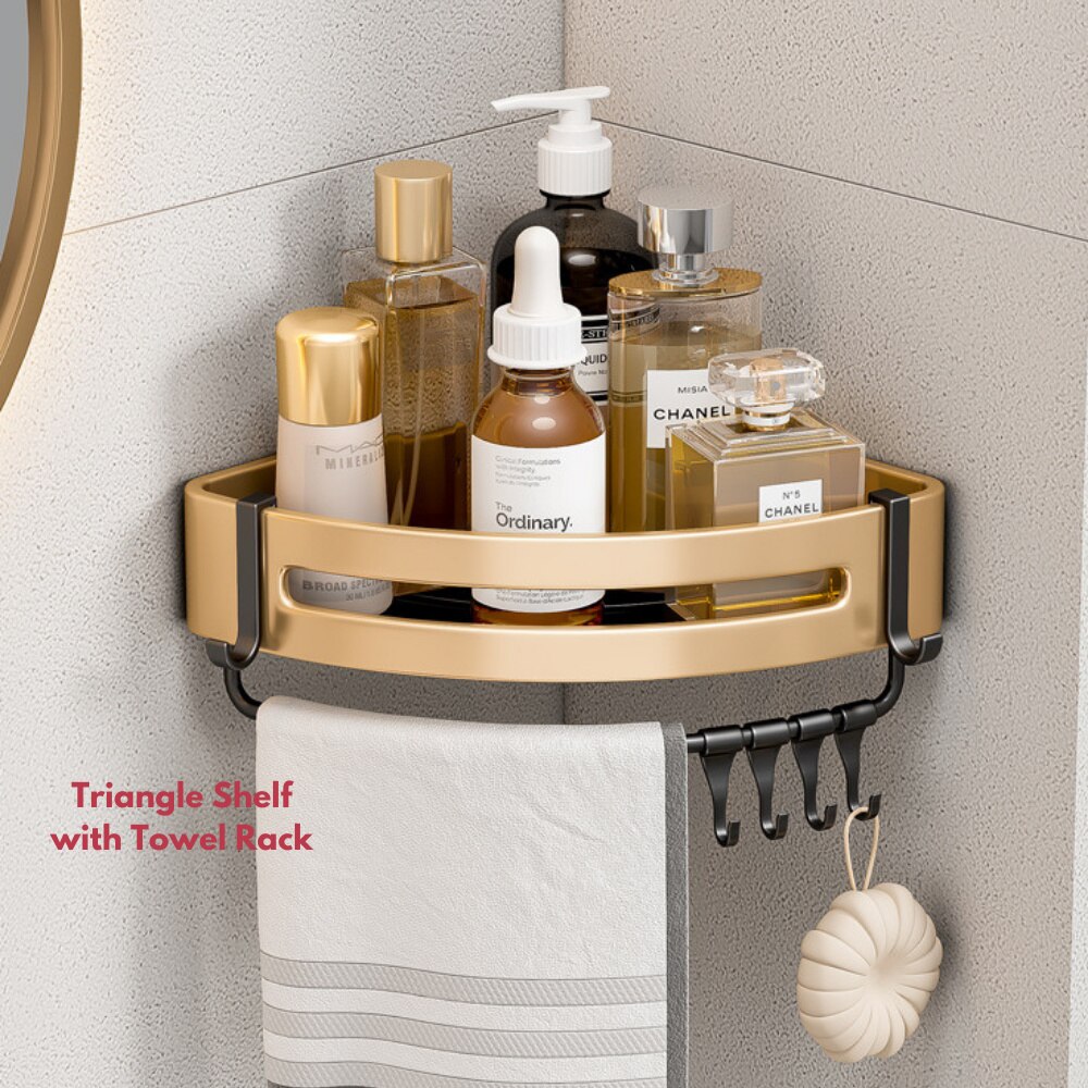 Luxe Badkamer Planken Driehoek Hoekplank Douche Storage Rack Holder Wandcloset Organizer Badkamer Accessoires: Tri A
