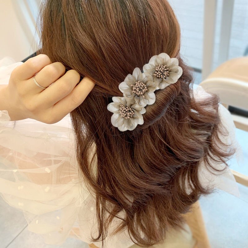 Mode Vrouwen Bloem Haar Krullen Broodje Hoofd Band Haar Maker Magie Haar Maken Gereedschap Lint Strik Broodje Maker Accessoires