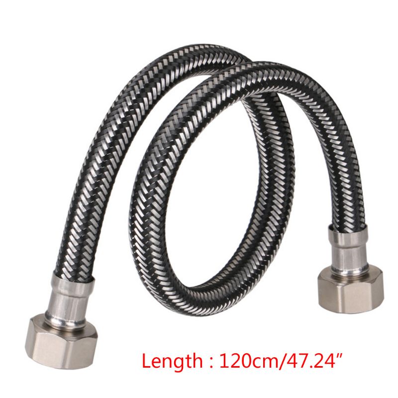 Metall gewebte Schlauch Hochdruck Weiche Wasser Rohr 1/4 Kompression Gewinde Stecker für Heimat Schlecht Küche Verwenden Sie Liefert: 120