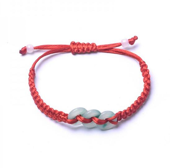 lx496 Red rope hand-woven double fish bracelet col... – Grandado