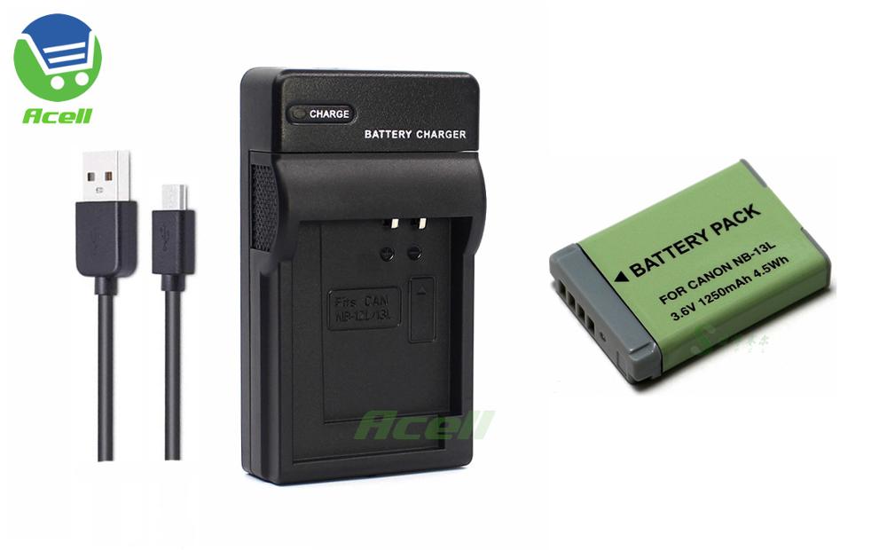 NB-13L Battery + LCD USB Dual Charger for Canon PowerShot SX740 SX730 SX720 SX620 HS PowerShot G7X G1X Mark III Camera: 1Battery 1Charger