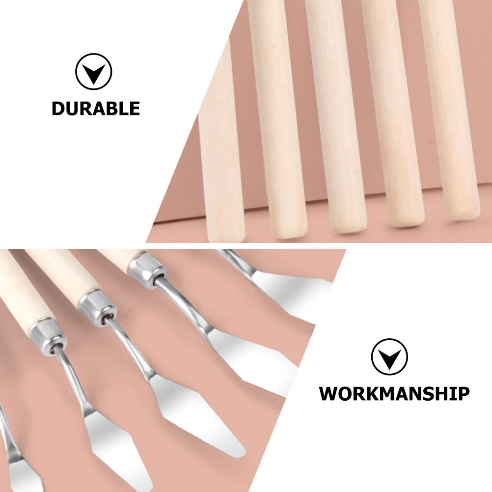 6pcs Painting Mixing Scraper Art Paint Spatulas Color Stirring Shovels Art Supplies