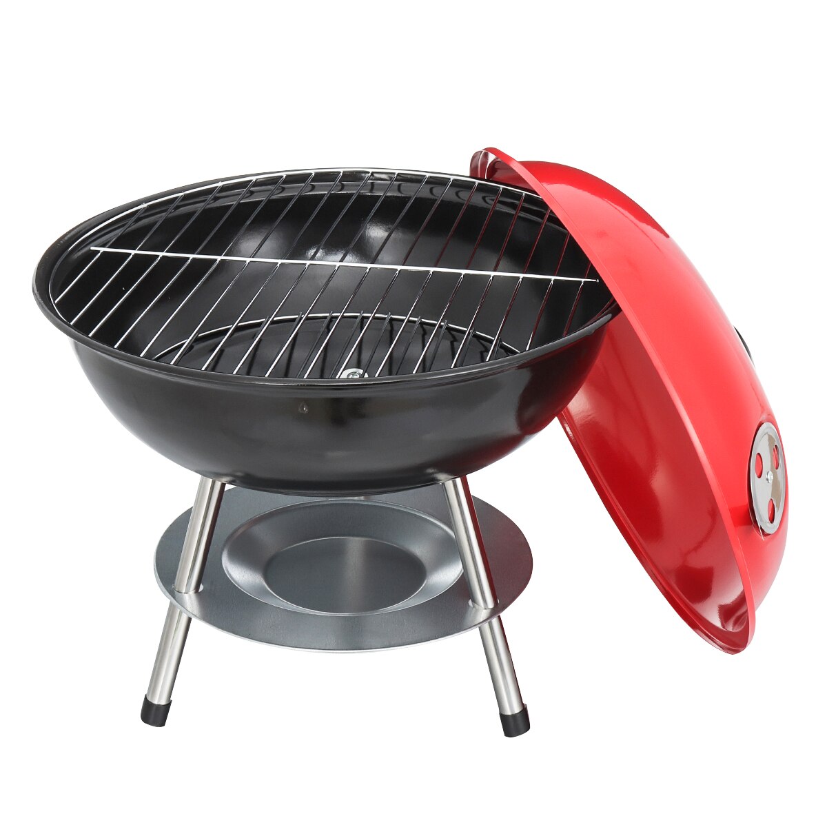 BBQ Grill 14 inch Indoor Barbecue Stove Home Outdoor Camping Travel Portable Charcoal Stove With Vent Kitchen BBQ Tools Cookware