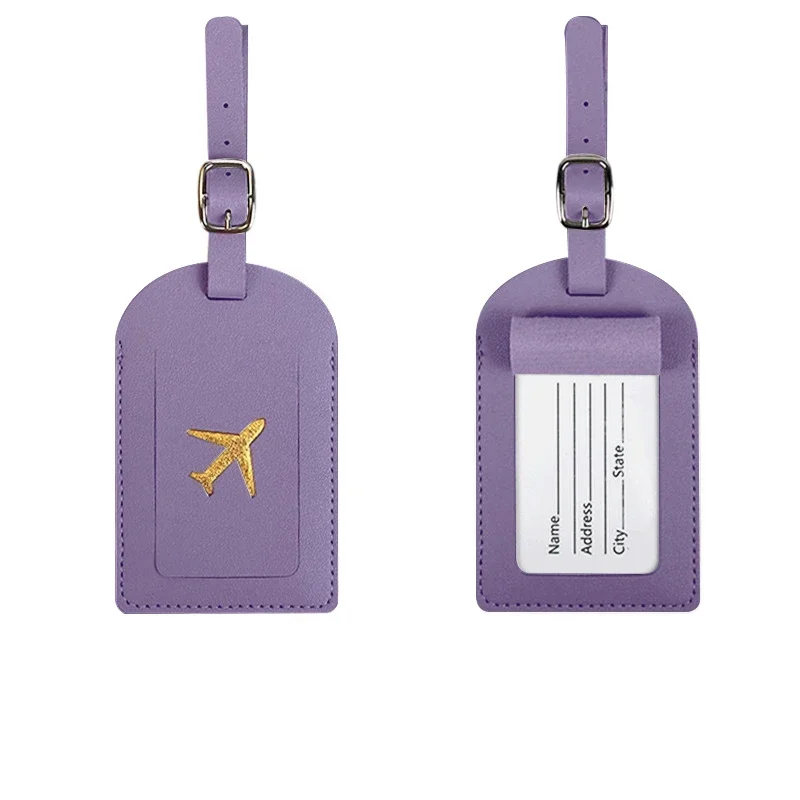 Reise Koffer Tasche Zubehör Leder Gepäck Stichworte Reisepass Abdeckung Ich würde Karte Adresse Name Halfter Etikett Gepäck Internat Tasche Stichworte