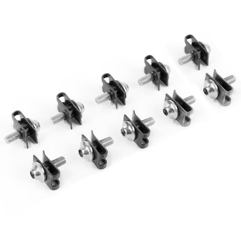 Tornillos de carenado de M5 multicolor para motocicleta, Clips de sujeción de velocidad, tornillos y tuercas de Metal, accesorios para Moto, 10 piezas, 5x16mm: 02