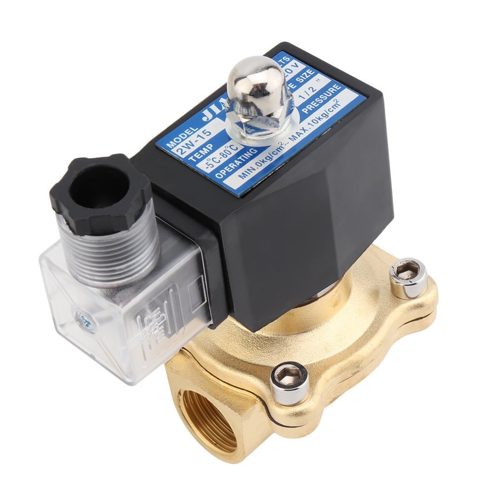 Válvula Solenoide de acción directa de cobre puro, Bobina Cuadrada de 1/2 pulgadas, CA, 220V, 2W, electromagnética, para herramientas de riego de jardín