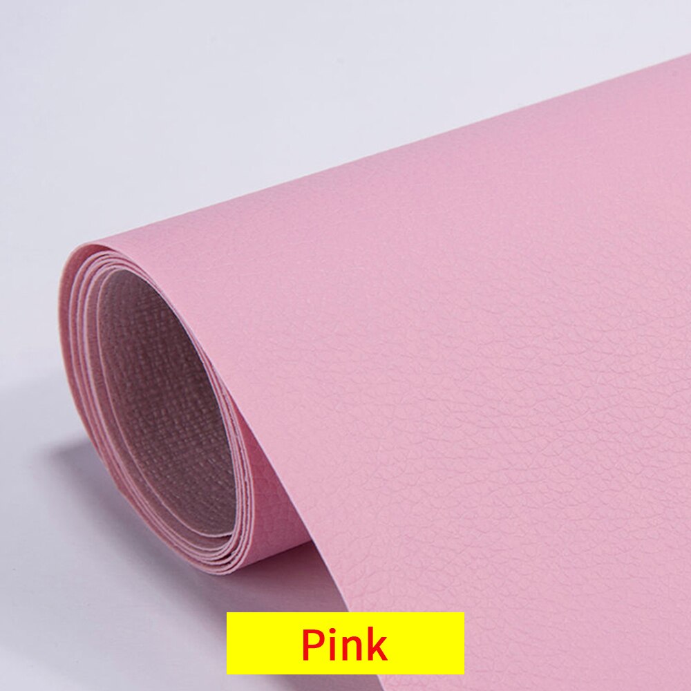 Cuir PU auto-adhésif pour siège de voiture, 20x30cm, tissu pour siège de voiture: Pink
