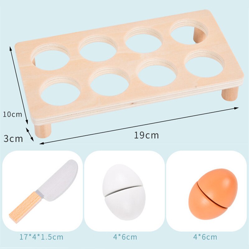 Late som kjøkken barn leker simulering mat tre egg sett magnetisk pasta egg late som å leke kutte mat jente matlaging spill