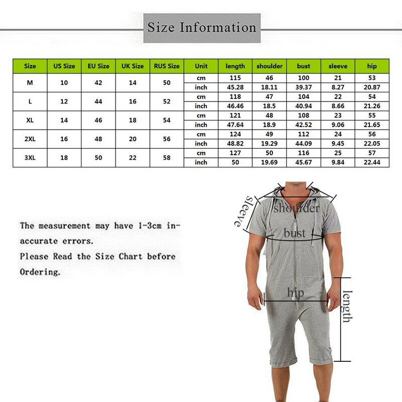 hommes combinaison une-pièce vêtement pyjama homme combishort été fermeture éclair manches courtes onesie mâle combinaison Streetwear salopette