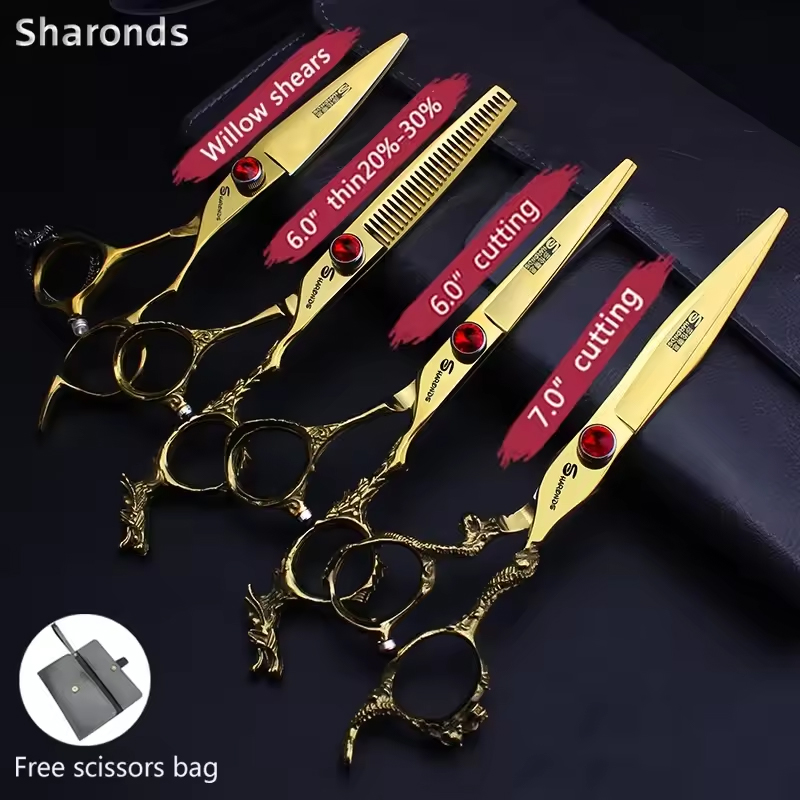 Echte kappersschaar, 6 inch kappersschaar, speciale schaar voor haarstylisten, schaar met platte tanden.