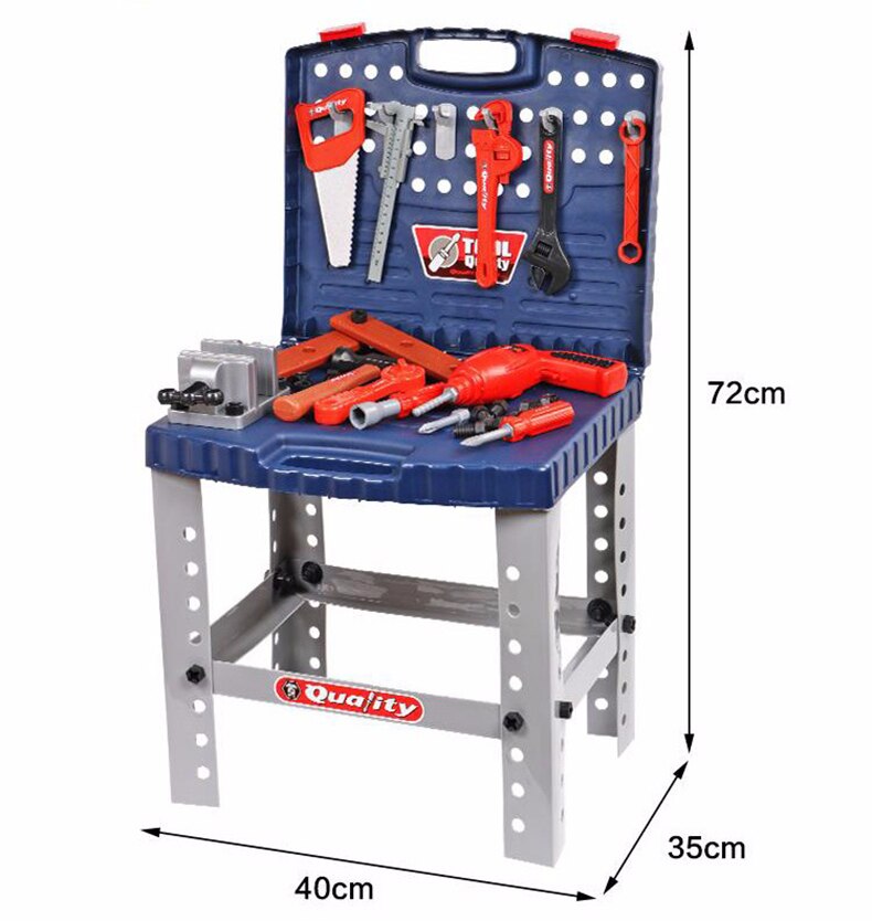 69 Stks/set Kidstoolbox Kit Kinderen Simulatie Reparatie Tools Werkbank Speelgoed Set Techniek Leren Speelgoed Plastic Hand Diy Gereedschap