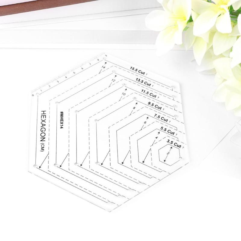 Regla acrílica de retazos para costura, regla de corte para manualidades, herramientas de dibujo hechas a mano, Sastre para herramientas de costura para el hogar