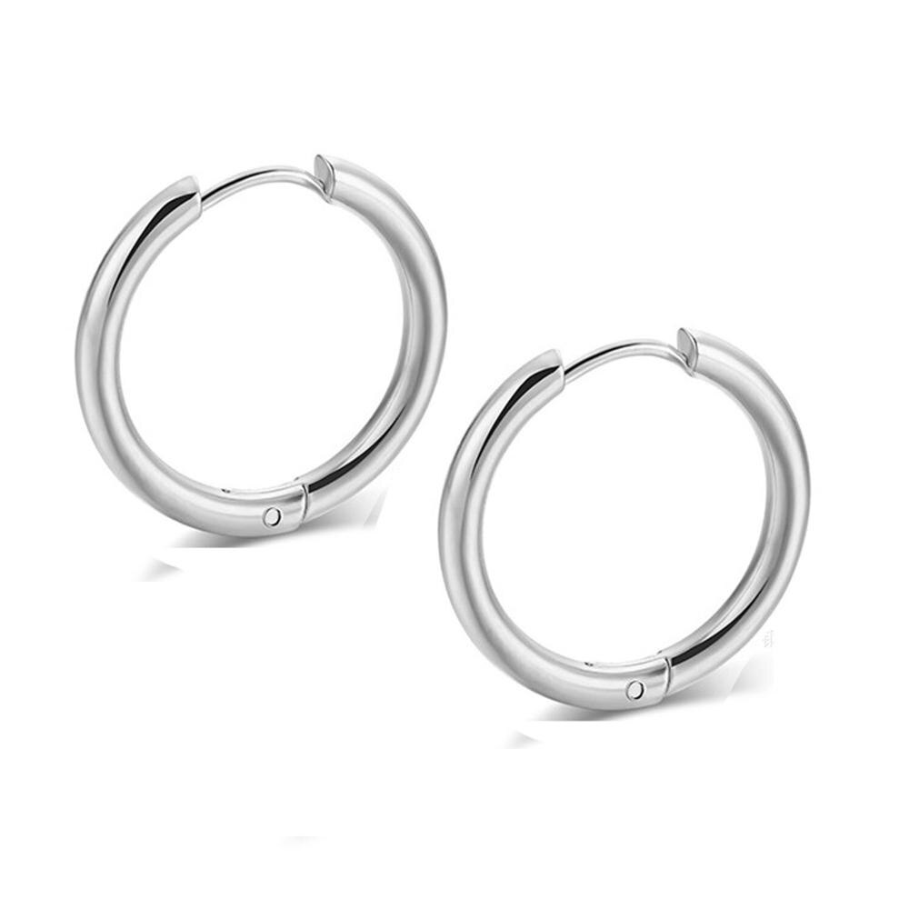 1 Paar Roestvrijstalen Oorringen Voor Vrouwen Meisje Gouden Kleur Huggies Stud Eenvoudige Kleine Cirkel Helix Piercing Hoepels Oor Sieraden: Blauw / Licht Geel Goud Kleur