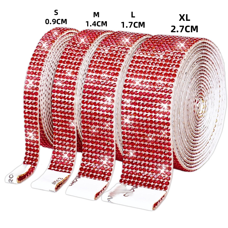 1 Yard Crystal Diamond Sticker Rhinestone Strip Sheet Self Self Adhesive Ribbon DIY Handmade Arts Crafts Car Phone Decoration: 4mm / Antique Copper